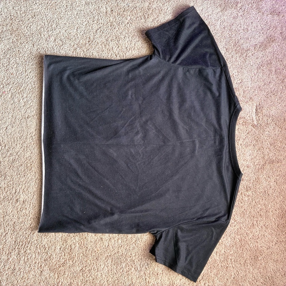 Black Graphic T-Shirt with Horror Theme - Picture 7 of 7